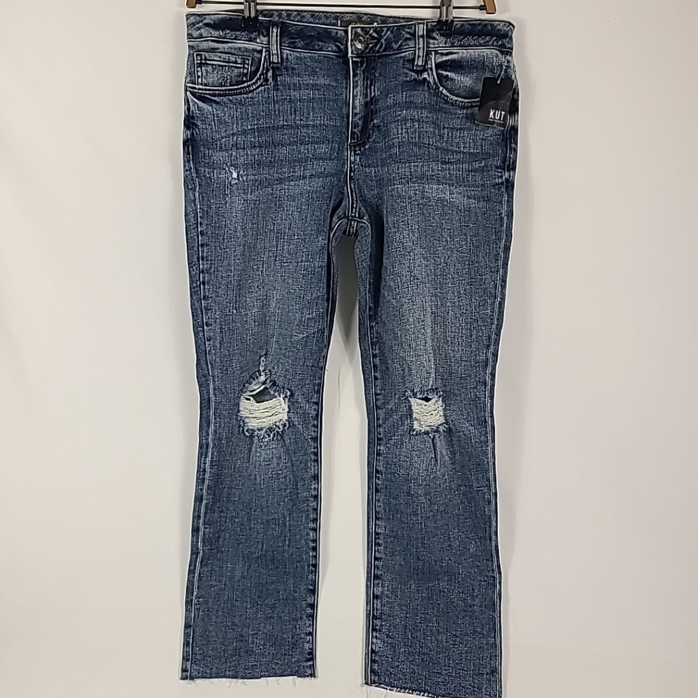 NEW Kut From The Kloth Women's Reese Ankle Straight Leg Jeans Size 12 NWT